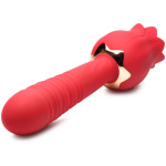 Bloomgasm Racy Rose Thrust and Lick Vibrator - Red