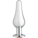 Cloud 9 Novelties Gems Silver Chrome Tall Plug - Medium