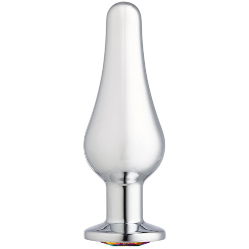 Cloud 9 Novelties Gems Silver Chrome Tall Plug - Medium
