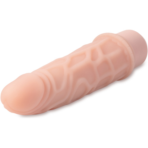 Dr. Skin Silicone - Dr. Robert - 7 Inch Vibrating Dildo -Beige