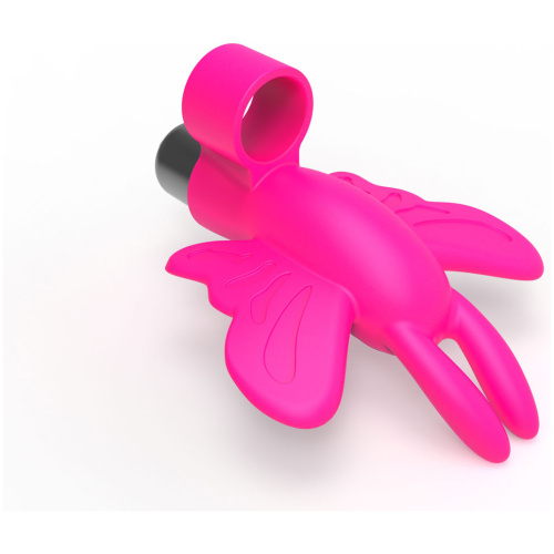 The 9's Flirt Finger Butterfly Finger Vibrator - Pink