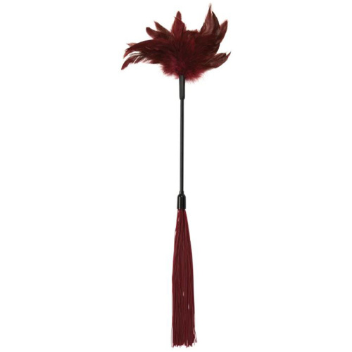 Sex and Mischief Enchanted Feather Tickler - Burgundy