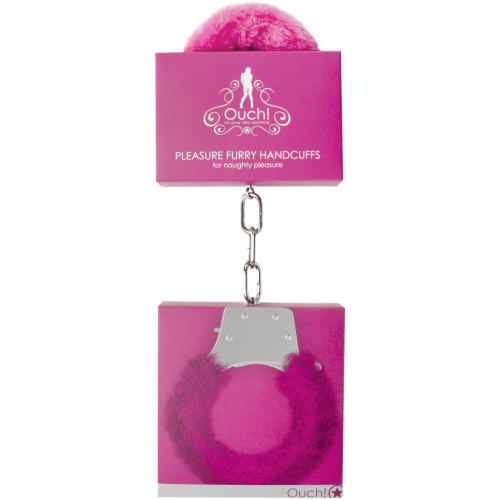 Pleasure Furry Handcuffs - Pink