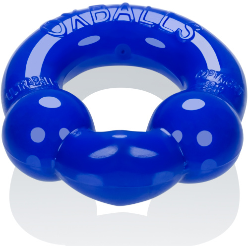 Ultraballs 2- Piece Cockring Set - Black & Police Blue