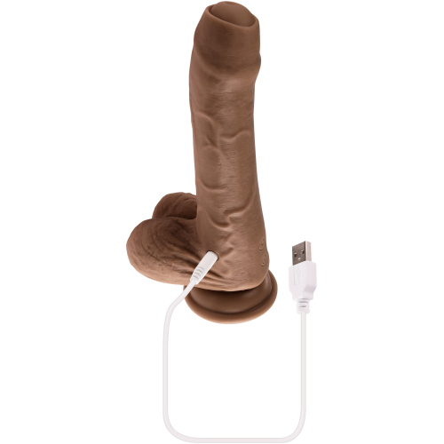 Peek a Boo Vibrating Dildo - Dark