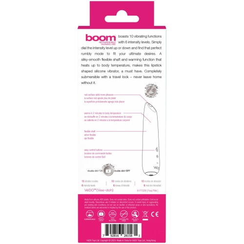 Boom Rechargeable Warming Vibe - Foxy Pink