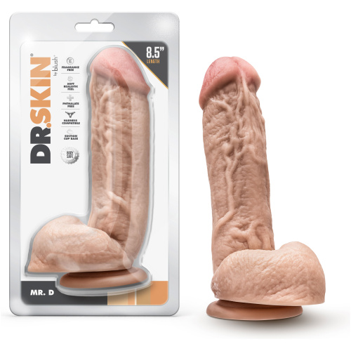 Dr. Skin - Mr. D - 8.5 Inch Dildo With Balls - Beige