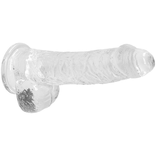 6 Inch Realistic Dildo With Balls - Translucent