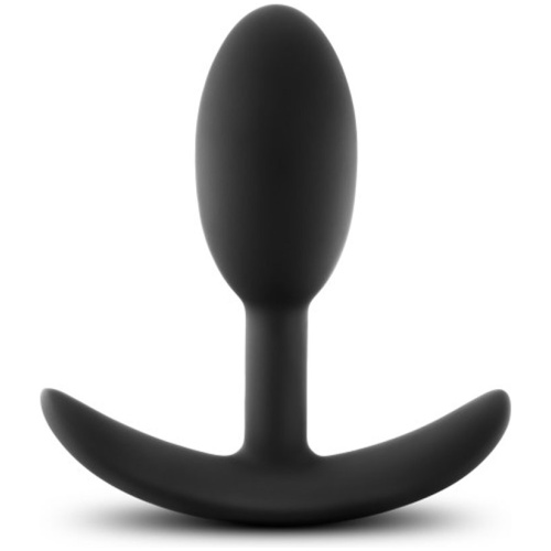 Anal Adventures - Platinum - Silicone Vibra Slim Plug - Small - Black