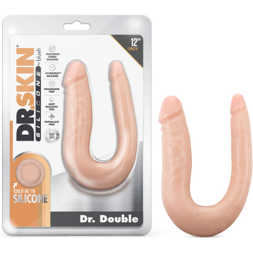 Dr. Skin Silicone - Dr. Double - 12 Inch Double  Dong - Vanilla