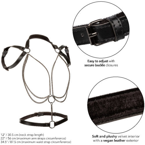 Euphoria Collection Multi Chain Halter - Black