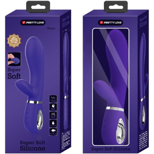Thomas Super Soft Silicone Rabbit Vibrator -  Purple