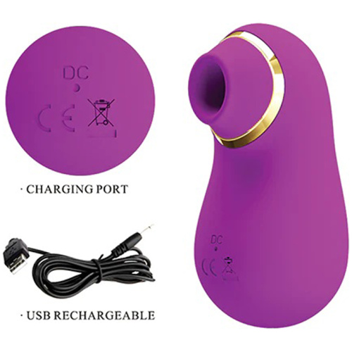 Pretty Love Romance Emily Sucking Clitoral Massager - Fuchsia