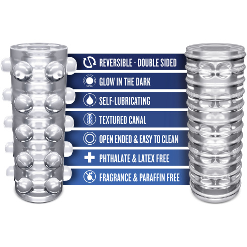 Rize - Swich - Glow in the Dark Self -Lubricating Stroker - Clear