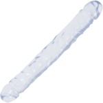 Crystal Jellies Jr Double Dong 12 Inch - Clear