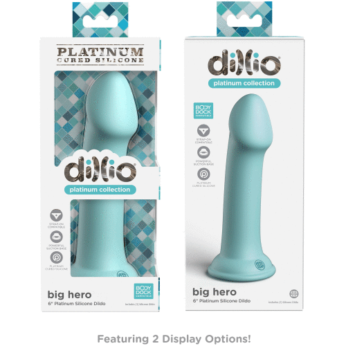 Dillio Platinum - Big Hero 6 Inch Dildo - Teal