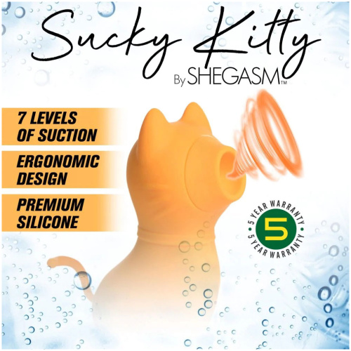 Sucky Kitty 7x Clitoral Stimulator - Orange