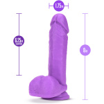 Neo - 8 Inch Dual Density Dildo - Neon Purple