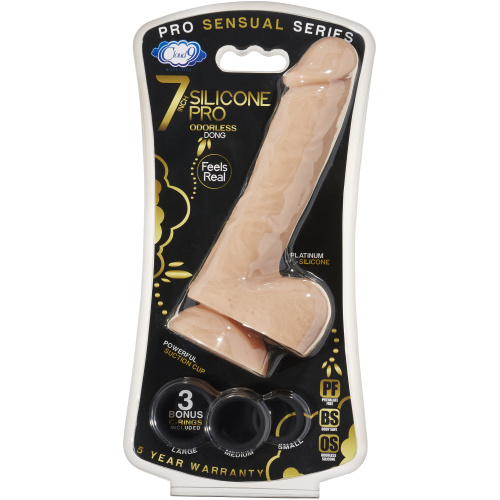 7 Inch Silicone Pro Odorless Dong - Flesh