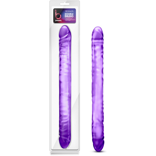 B Yours 18 Inch Double Dildo - Purple
