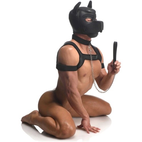 Collar With Leash and Arm Band - Black