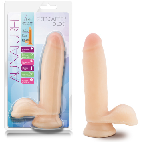 Au Naturel 7 Inch Sensa Feel Dildo - Beige