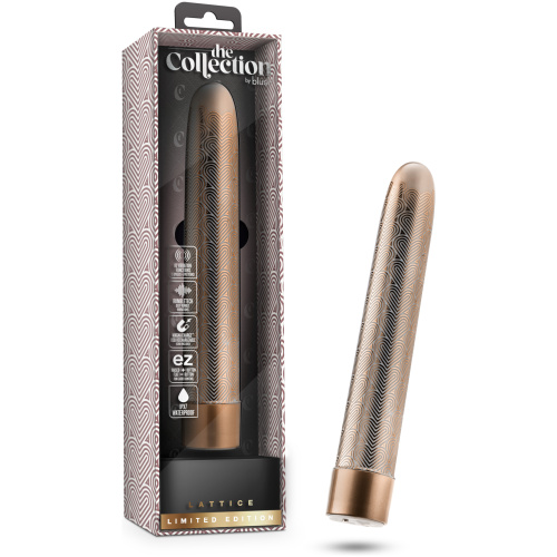 The Collection - Lattice - 7 Inch Rechargeable Vibe - Rose Gold