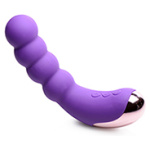 Silicone Beaded Vibrator - Violet