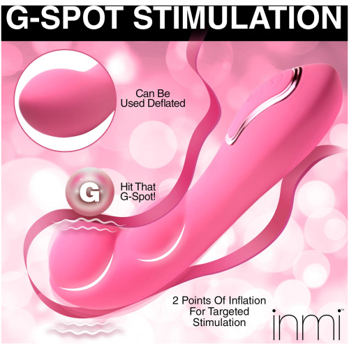 Extreme-G Inflating G-Spot Silicone Vibrator - Pink