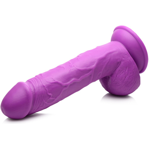 Pop Pecker 8.25 Inch Dildo With Balls - Purple