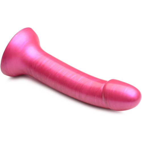 G-Tastic 7 Inch Metallic Silicone Dildo - Pink
