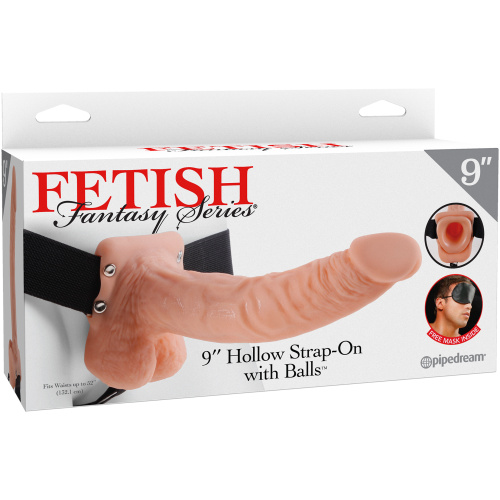 Fetish Fantasy Series 9 Inch Hollow Strap-on With Balls - Flesh