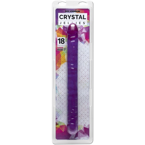 Crystal Jellies 18 Inch Double Dong - Purple