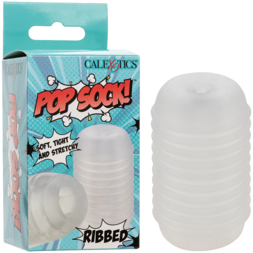 Pop Sock Ribbed - Clear