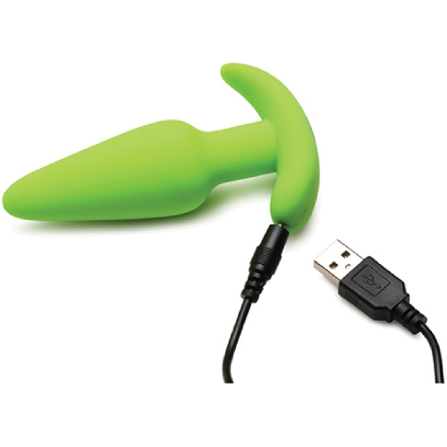 Glow in the Dark Butt Plug With Remote - Green