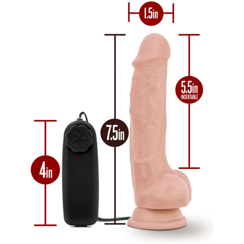 Dr. Skin - Dr. Tim - 7.5 Inch Vibrating Cock With Suction Cup - Vanilla