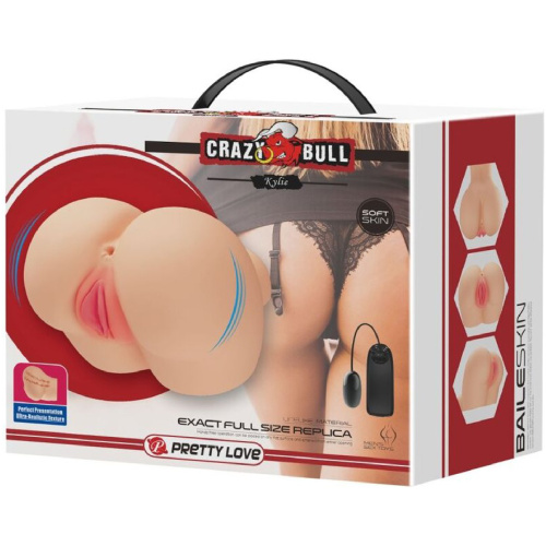 Kylie Realistic Vagina and Ass Vibrator - Light