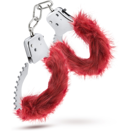 Temptasia - Plush Fur Cuffs - Burgundy