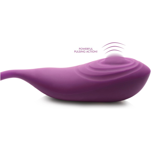 Slim Pulse 7x Pulsing Clit Stimulator and Vibrating Egg - Purple