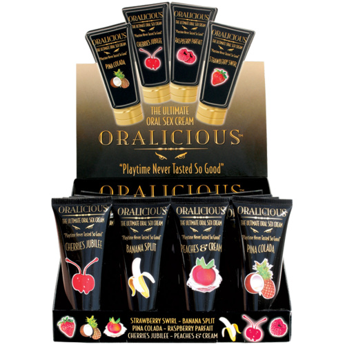 Oralicious - 24 Piece P.O.P. Display - 2 Fl. Oz. Tubes - Assorted Flavors