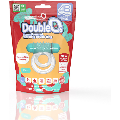 Screaming O 4b - Double O Super Powered Vibrating Double Ring - Kiwi