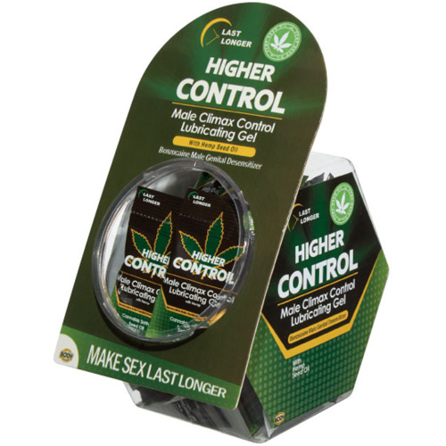Higher Control Male Climax Control Lubricating Gel With Hemp - 50 Pc