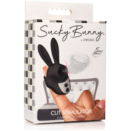 Sucky Bunny Clit Stimulator - Black