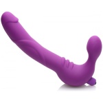 Royal Revolver Vibrating Strapless Strap- on Dildo - Purple