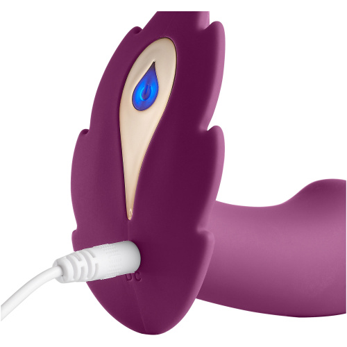 Partner Panty Leaf Vibrator With Remote Control - Plum