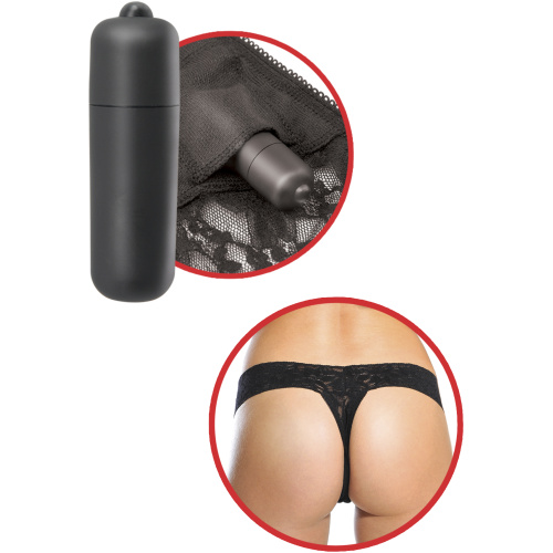 Fetish Fantasy Series Hanky Spank Me Vibrating Panties - Black