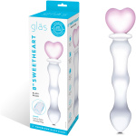 8 Inch Sweetheart Glass Dildo - Pink/clear