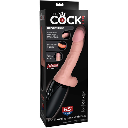 King Cock Thrusting Cock 6.5 Inch With Balls