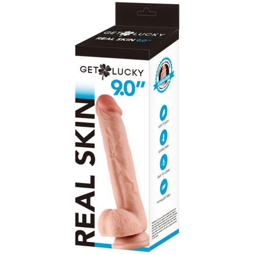 Get Lucky 9 Inch Real Skin Dildo