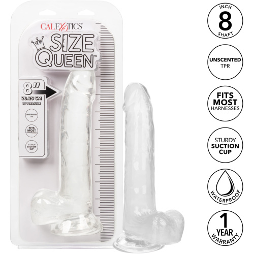 Size Queen 8 inch/20.25 Cm - Clear